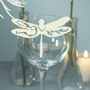 Laser Expressions Dragonfly Die Cut Card - Ivory (Pack of 12)-Weddingstar-JadeMoghul Inc.