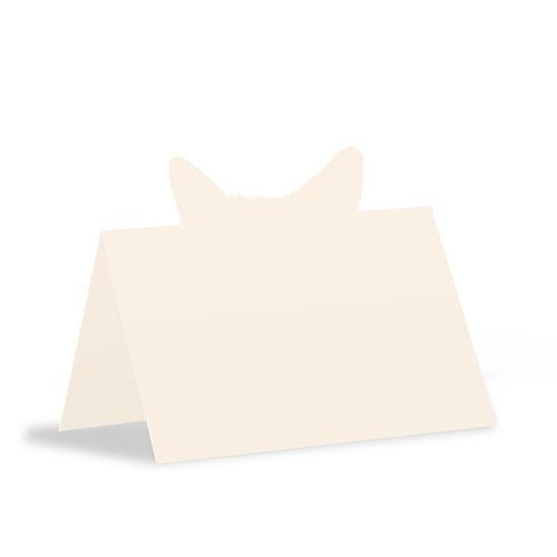 Laser Expressions Fox Ears Folded Place Card Black (Pack of 1)-Table Planning Accessories-JadeMoghul Inc.