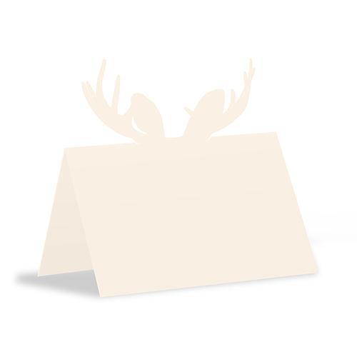 Laser Expressions Moose Antlers Folded Place Card Black (Pack of 1)-Table Planning Accessories-JadeMoghul Inc.