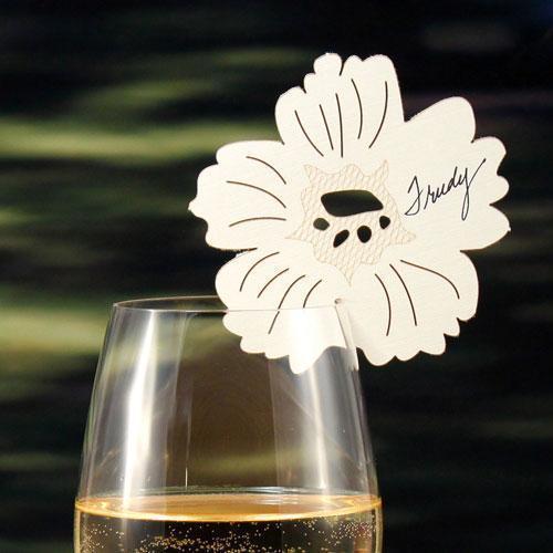 Laser Expressions Pansy Die Cut Card Ivory (Pack of 1)-Table Planning Accessories-JadeMoghul Inc.