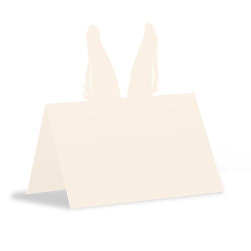 Laser Expressions Rabbit Ears Folded Place Card Ivory (Pack of 1)-Table Planning Accessories-JadeMoghul Inc.