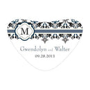 Lavish Monogram Heart Container Sticker Berry (Pack of 1)-Wedding Favor Stationery-Berry-JadeMoghul Inc.