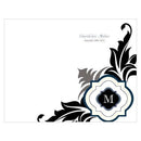 Lavish Monogram Program Berry (Pack of 1)-Wedding Ceremony Stationery-Peacock Green-JadeMoghul Inc.