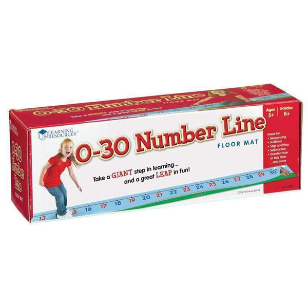 0-30 NUMBER LINE FLOOR MAT-Learning Materials-JadeMoghul Inc.