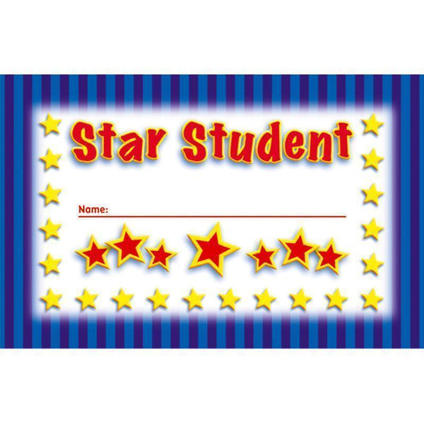 Incentive Punch Cards Star Student