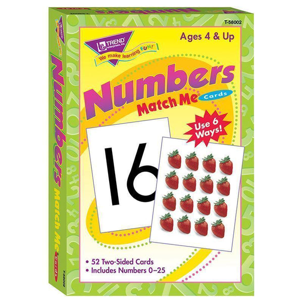 Match Me Cards Numbers 0 25 52/Box