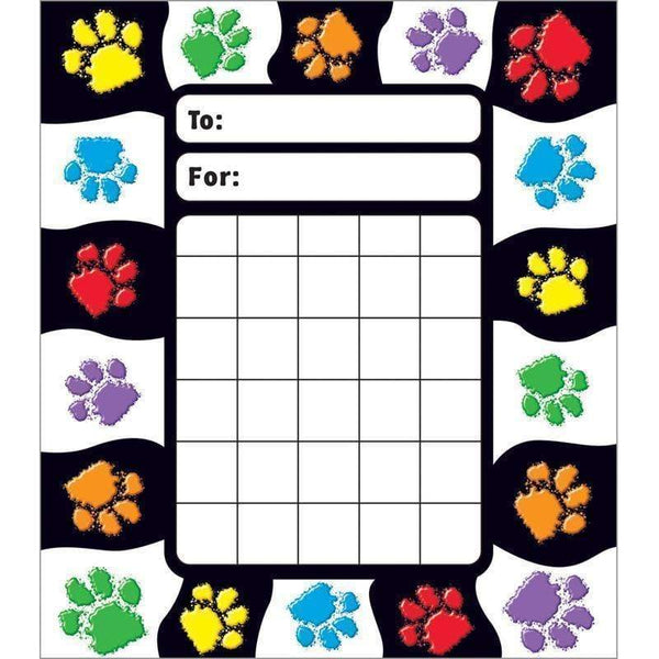 Learning Materials Paw Prints Incentive Pad TREND ENTERPRISES INC.