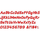 Learning Materials Ready Letters 4 Inch Italic Red TREND ENTERPRISES INC.