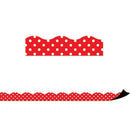 Learning Materials Red Polka Dots Magnetic Border TEACHER CREATED RESOURCES