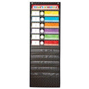 Learning Materials Scheduling Pocket Chart Gold Polka CARSON DELLOSA