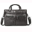 Leather Briefcases men laptop male messenger bag Men's Genuine leather shoulder bags briefcase