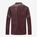 Leather Jacket For Men - Casual Slim Men Jacket-Red-S-JadeMoghul Inc.