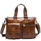 Leather Laptop Bag 14inch Genuine Leather Shoulder Bags Business Briefcase Handbag-260Dredbrown-China-JadeMoghul Inc.