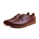 Leather Shoes / Round Toe Comfortable Office Men Dress Shoes-Brown-6-JadeMoghul Inc.