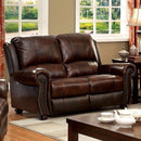 Leatherette Loveseat Snug, Brown