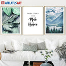 Leaves Mountain Landscape Canvas Painting Nordic Poster Wall Art Posters And Prints Wall Pictures For Living Room Decor-15X20 cm Unframed-C-JadeMoghul Inc.