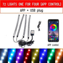 Led Car Foot Ambient Light With USB Cigarette Lighter Backlight Music Control App RGB Auto Interior Decorative Atmosphere Lights JadeMoghul Inc.
