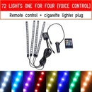 Led Car Foot Ambient Light With USB Cigarette Lighter Backlight Music Control App RGB Auto Interior Decorative Atmosphere Lights JadeMoghul Inc.