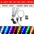 Led Car Foot Ambient Light With USB Cigarette Lighter Backlight Music Control App RGB Auto Interior Decorative Atmosphere Lights JadeMoghul Inc.