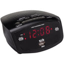 LED Clock Radio with 1-Amp USB-Clocks & Radios-JadeMoghul Inc.