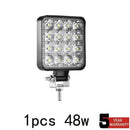 Led light bar 48w Led bar 16barra Led car light For 4x4 led bar offroad SUV ATV Tractor Boat Trucks Excavator 12V 24V work light JadeMoghul Inc.