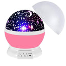 LED Projector Star Moon Night Light Sky Rotating Operated Nightlight Lamp For Children Kids Baby Bedroom Nursery Christmas Gift AExp