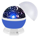 LED Projector Star Moon Night Light Sky Rotating Operated Nightlight Lamp For Children Kids Baby Bedroom Nursery Christmas Gift AExp