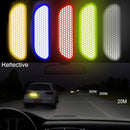 LEEPEE 4 Pieces/set Car Reflective Stickers Car Door Wheel Eyebrow Sticker Decal Safety Mark Reflective Strips Warning Stickers JadeMoghul Inc.