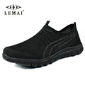 LEMAI 2017 NEW Fashion Men casual shoes, Men's flats Shoes men breathable lovers Casual Shoes size EUR:35-46, 16Color-002 all black-5-China-JadeMoghul Inc.