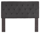 Lerroy II Contemporary Headboard, Gray-Headboards-Gray-Polyester-JadeMoghul Inc.