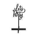 Let's Party Acrylic Sign - Black (Pack of 1)-Wedding Signs-JadeMoghul Inc.