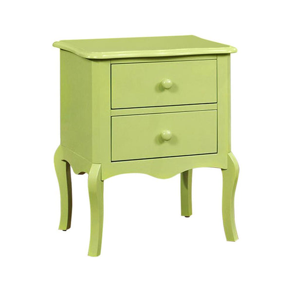 Lexie Traditional Style Night Stand Apple Green-Nightstands and Bedside Tables-Apple Green-Wood-JadeMoghul Inc.