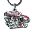 Licensed Sports Accessories - Wild as the Wind Motorcyle Metal Key Chain with Enameled Details-Key Chains,Sculpted Key Chain,Enameled Key Chain-JadeMoghul Inc.