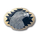 Licensed Sports Originals-Animals-Eagles - Eagle's Profile Vivatone Belt Buckle-Jewelry & Accessories,Buckles,Enameled Buckles,-JadeMoghul Inc.