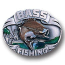 Licensed Sports Originals-Animals-Fish - Bass Fishing 3D Enameled Belt Buckle-Jewelry & Accessories,Buckles,Enameled Buckles,-JadeMoghul Inc.