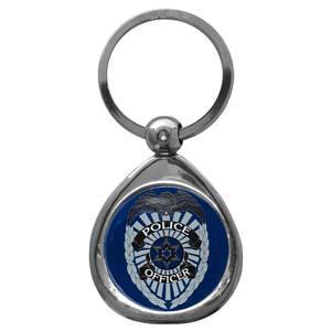 Licensed Sports Originals - Police Chrome Key Chain-Key Chains,Chrome Key Chains,Siskiyou Originals Chrome Key Chains-JadeMoghul Inc.