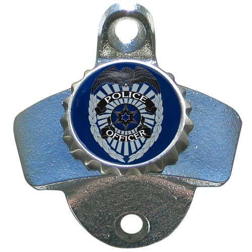 Licensed Sports Originals - Police Wall Bottle Opener-Home & Office,Wall Mounted Bottle Openers,Siskiyou Originals Wall Mounted Bottle Openers-JadeMoghul Inc.