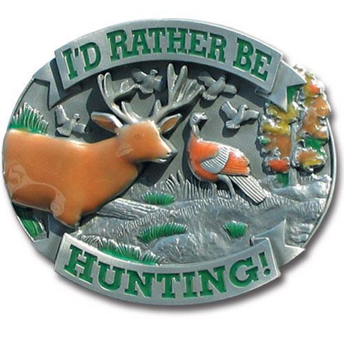 Licensed Sports Originals - Rather Be Hunting Hitch Cover-Automotive Accessories,Hitch Covers,Cast Metal Hitch Covers Class II & III,Siskiyou Originals Cast Metal Hitch Covers Class II & III-JadeMoghul Inc.