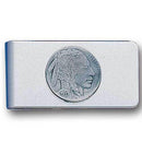 Licensed Sports Originals - Sculpted Moneyclip - Indian Head Nickel-Wallets & Checkbook Covers,Money Clips,Small Money Clips,Siskiyou Originals Small Money Clips-JadeMoghul Inc.