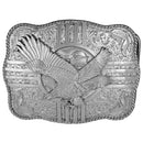 Licensed Sports Originals-Western-Wildlife - Eagle Buckle Antiqued Belt Buckle-Jewelry & Accessories,Buckles,Antiqued Buckles-JadeMoghul Inc.