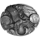 Licensed Sports Originals-Western-Wildlife - Indian Nickel with Eagle Antiqued Belt Buckle-Jewelry & Accessories,Buckles,Antiqued Buckles-JadeMoghul Inc.