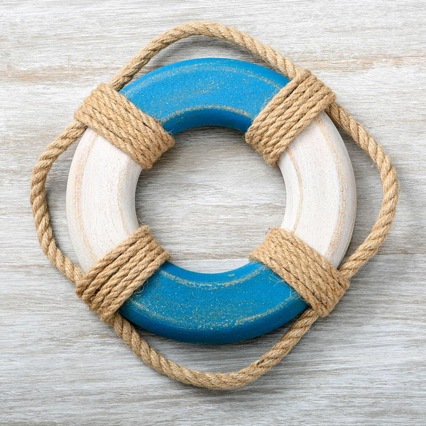 Life Preserver with real rope from gifts by fashioncraft-Wedding Cake Accessories-JadeMoghul Inc.