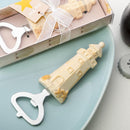Light house design bottle opener in a sand color finish-Celebration Party Supplies-JadeMoghul Inc.