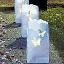 "Light The Way" White Paper Bags with Die-Cut Butterfly Pattern (Pack of 12)-Ceremony Decorations-JadeMoghul Inc.