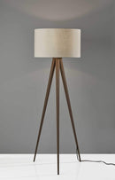Lighting Light Lamp - 21" X 21" X 60.25" Walnut Metal Floor Lamp HomeRoots
