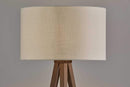 Lighting Light Lamp - 21" X 21" X 60.25" Walnut Metal Floor Lamp HomeRoots