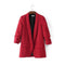 Lightweight Polka Dot Blazer Jacket-Red-L-JadeMoghul Inc.