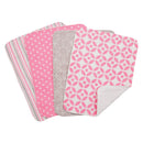 Lily 4 Pack Burp Cloth Set-LILY-JadeMoghul Inc.