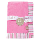 Lily Stripe Framed Coral Fleece Baby Blanket-LILY-JadeMoghul Inc.