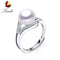 Lindo 100% real freshwater pearl ring for women 925 sterling silver adjustable ring big size 10mm AAAA natural pearl jewelry-Resizable-white pearl-JadeMoghul Inc.